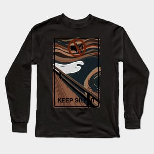 Munch keep silent - The scream adaptation Long Sleeve T-Shirt